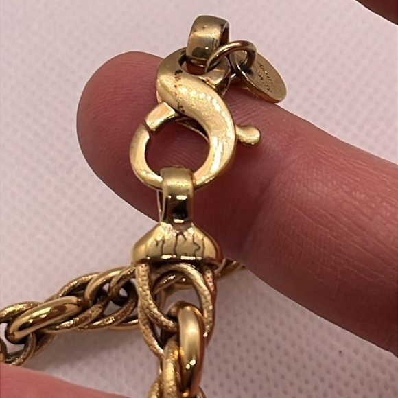 Romanza Italy Chunky Rolo Belcher Chain Gold Tone 18 Inch Necklace - Picture 4 of 11